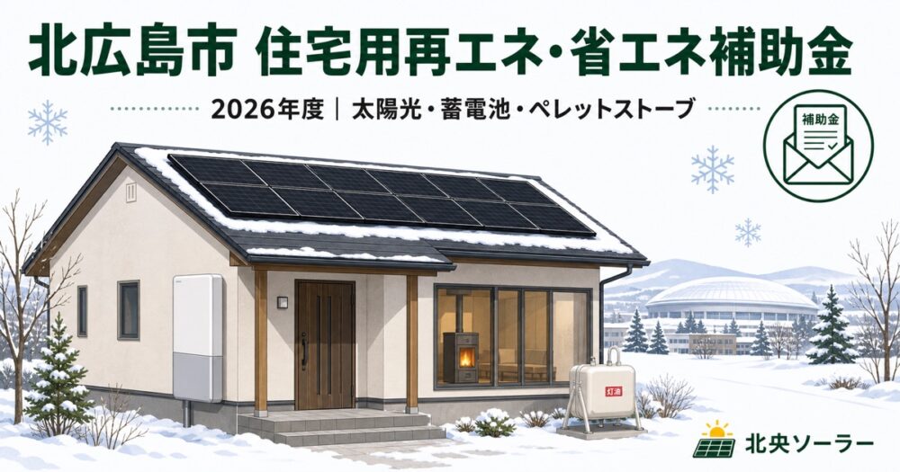 【2026年度】北広島市 住宅用再エネ・省エネ機器設置補助金｜太陽光・蓄電池・ペレットの活用法