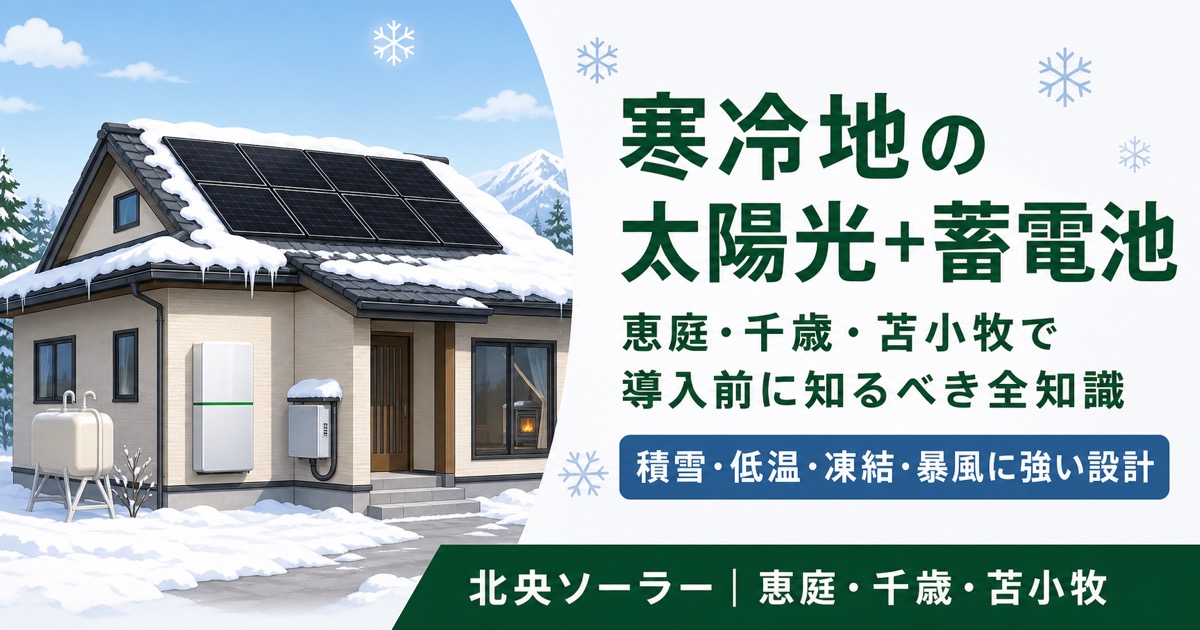 恵庭・千歳・苫小牧・北広島で太陽光＋蓄電池を導入する前に知るべき寒冷地対策の全知識