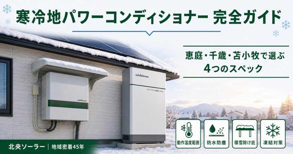 恵庭・千歳・苫小牧・北広島で選ぶ太陽光パワーコンディショナーの寒冷地スペック完全ガイド