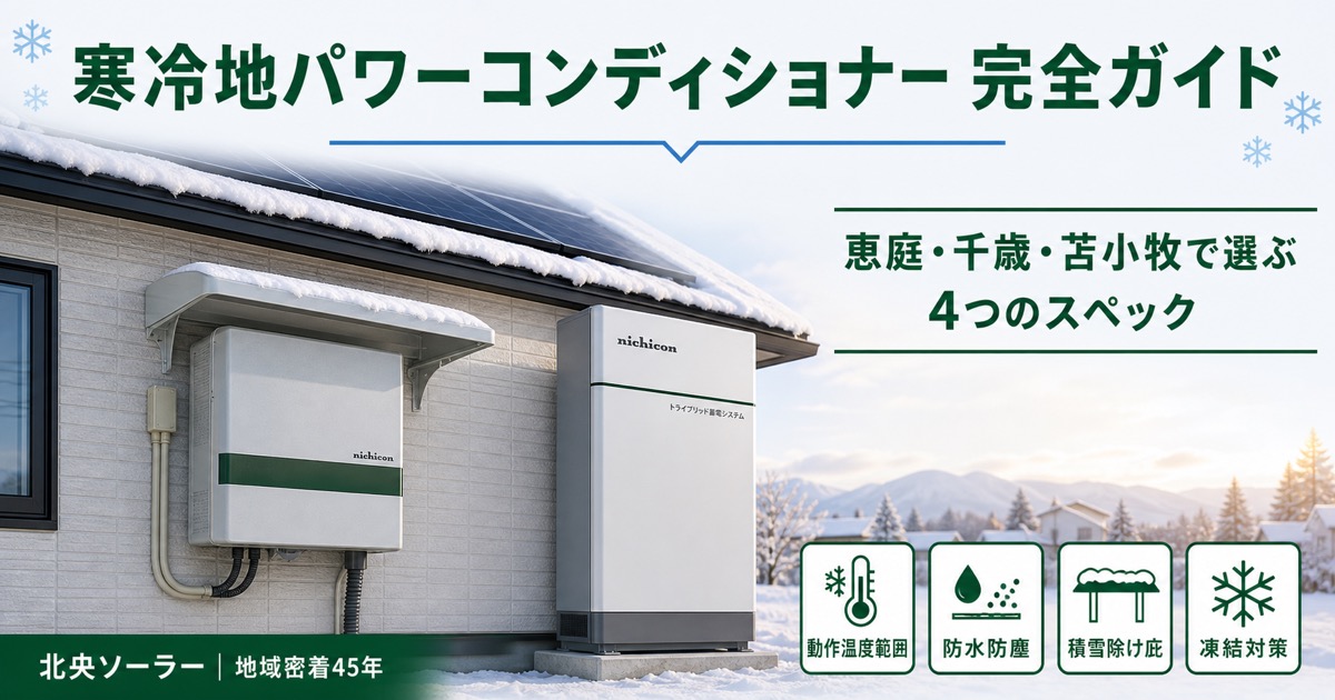 恵庭・千歳・苫小牧・北広島で選ぶ寒冷地仕様パワーコンディショナーのスペック完全ガイド|北央ソーラー