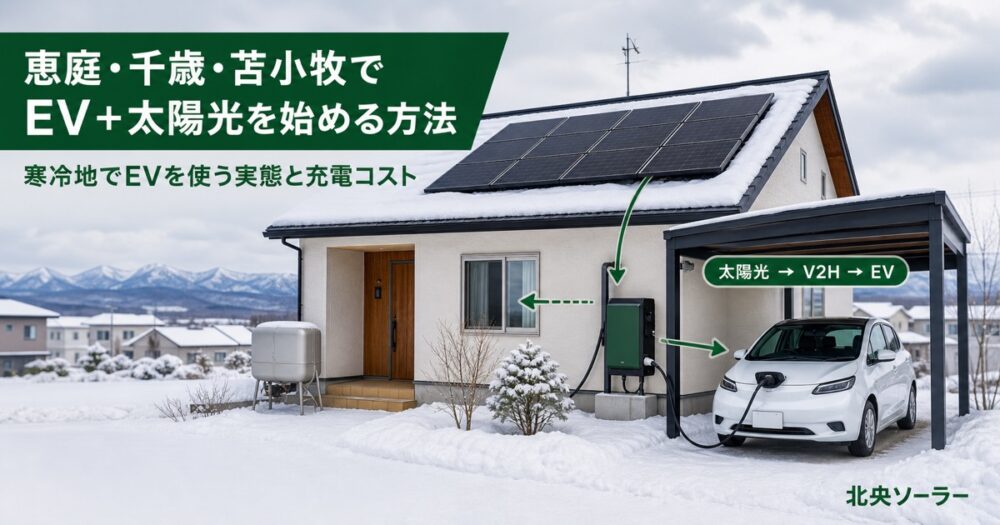 恵庭・千歳・苫小牧・北広島でEV＋太陽光を始める方法｜寒冷地でEVを使う実態と充電コスト